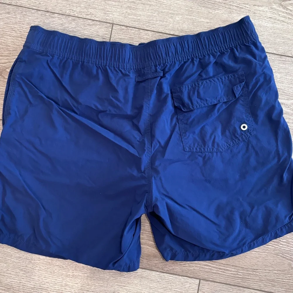 Rein Spooner Swim Trunks Mens L Blue Nylon Drawstring Board Shorts Beachwear